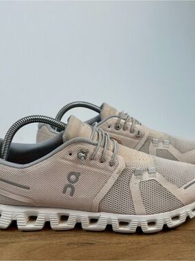 On Running Women's Cloud Sneakers - Pale Pink and Light Gray
